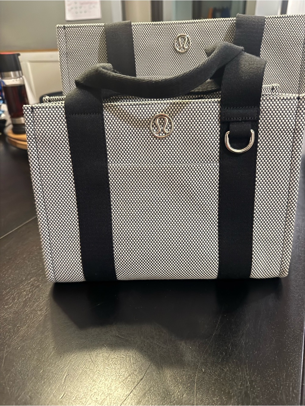 TWO Lululemon Two-Tone Canvas Tote - Picture 2 of 3